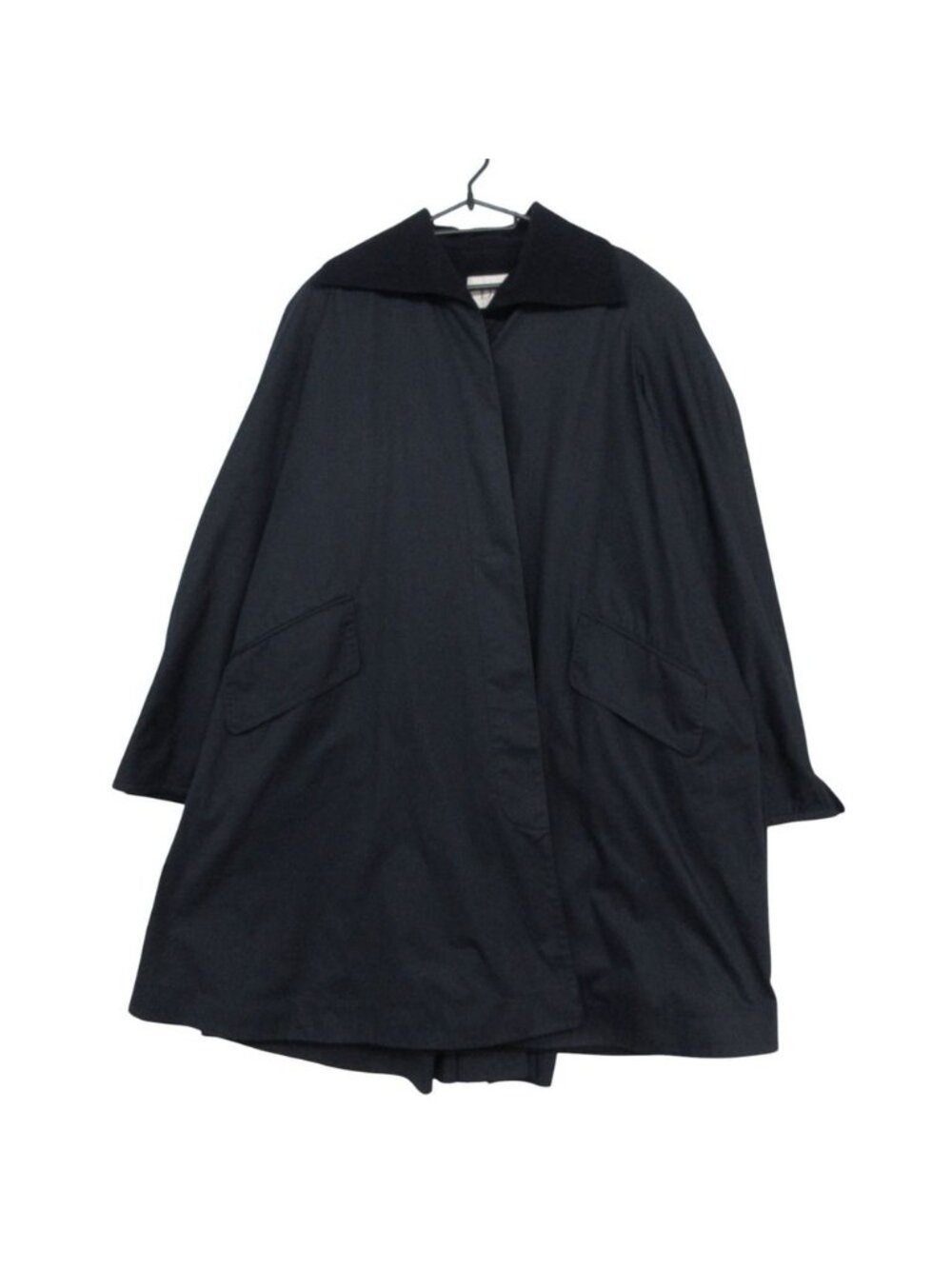 Dior Miss Doir Soutien Collar Coat Long Length Fleece Lining Navy